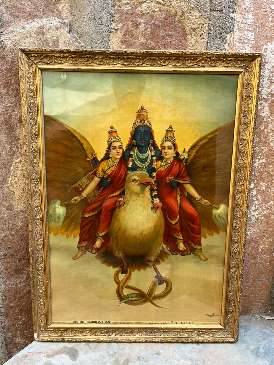 Vintage Ravi Varma Large Size Oleograph