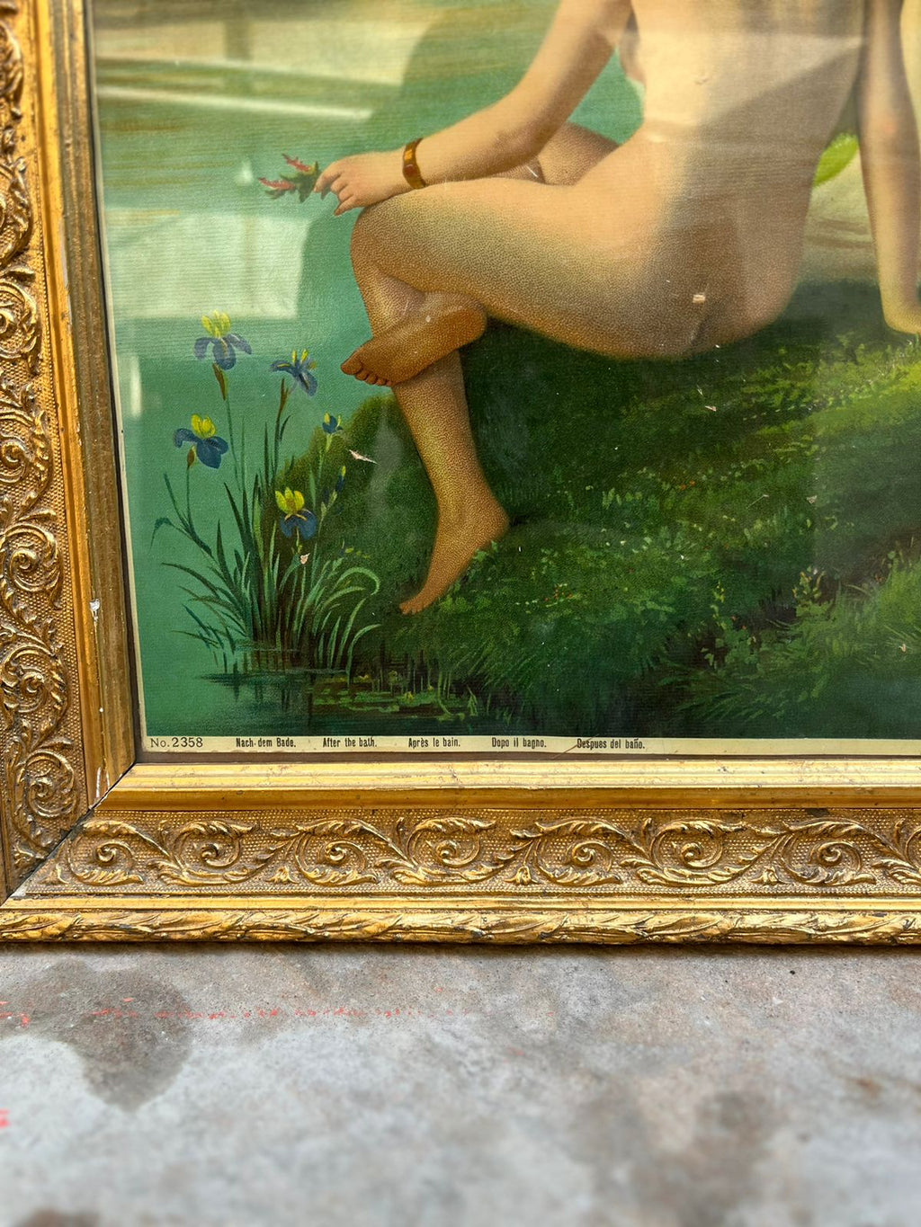Vintage Semi Nude Made In Germany Lithograph Very Rare