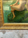 Vintage Semi Nude Made In Germany Lithograph Very Rare