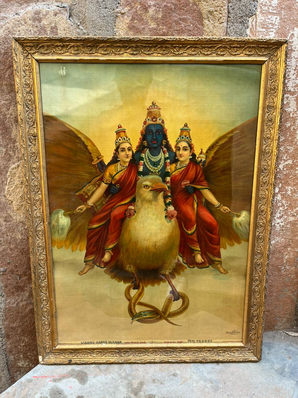 Vintage Ravi Varma Large Size Oleograph