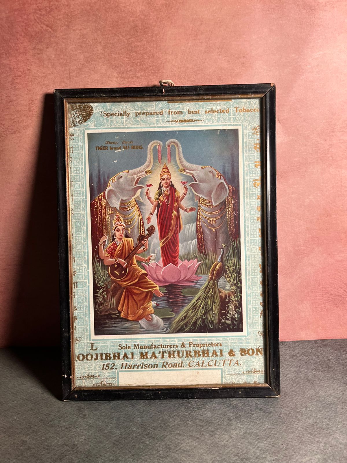 Vintage Ma Laxmi Clothes Advertisement Lithograph