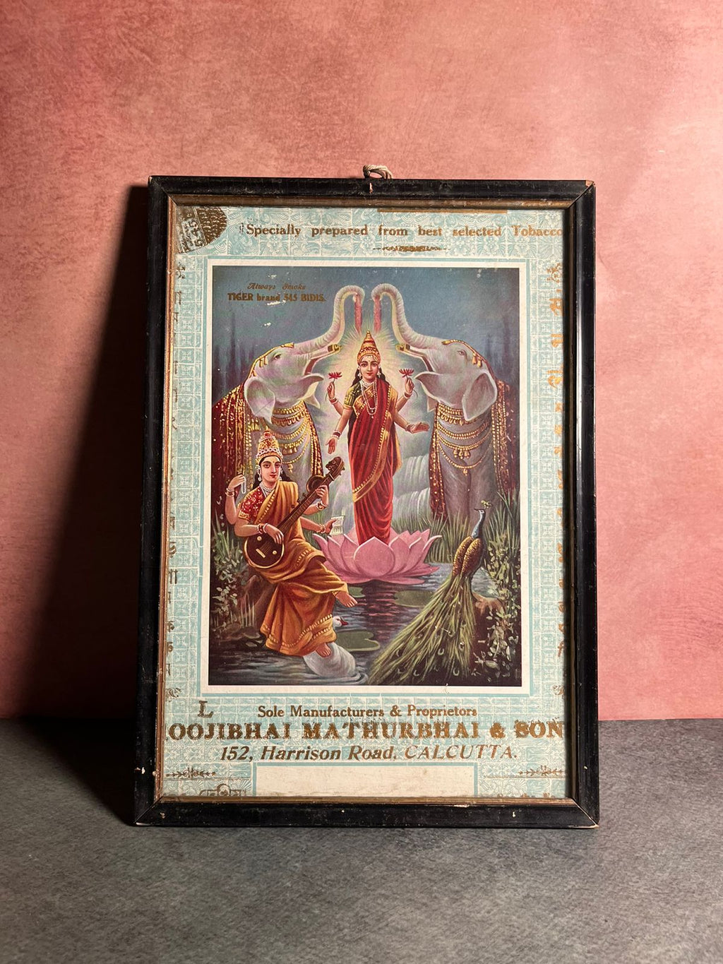 Vintage Ma Laxmi Clothes Advertisement Lithograph