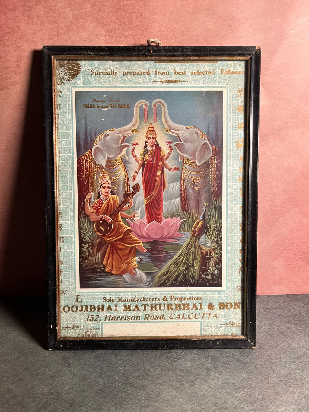 Vintage Ma Laxmi Clothes Advertisement Lithograph