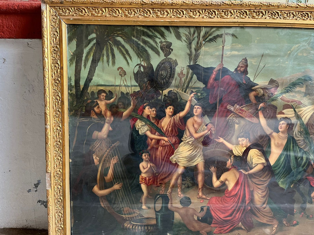 Antique Very Rare Lithograph Made In Germany