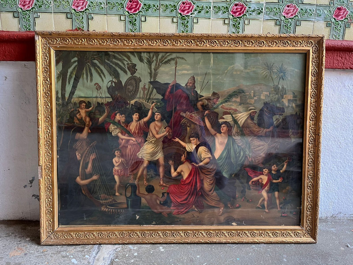 Antique Very Rare Lithograph Made In Germany