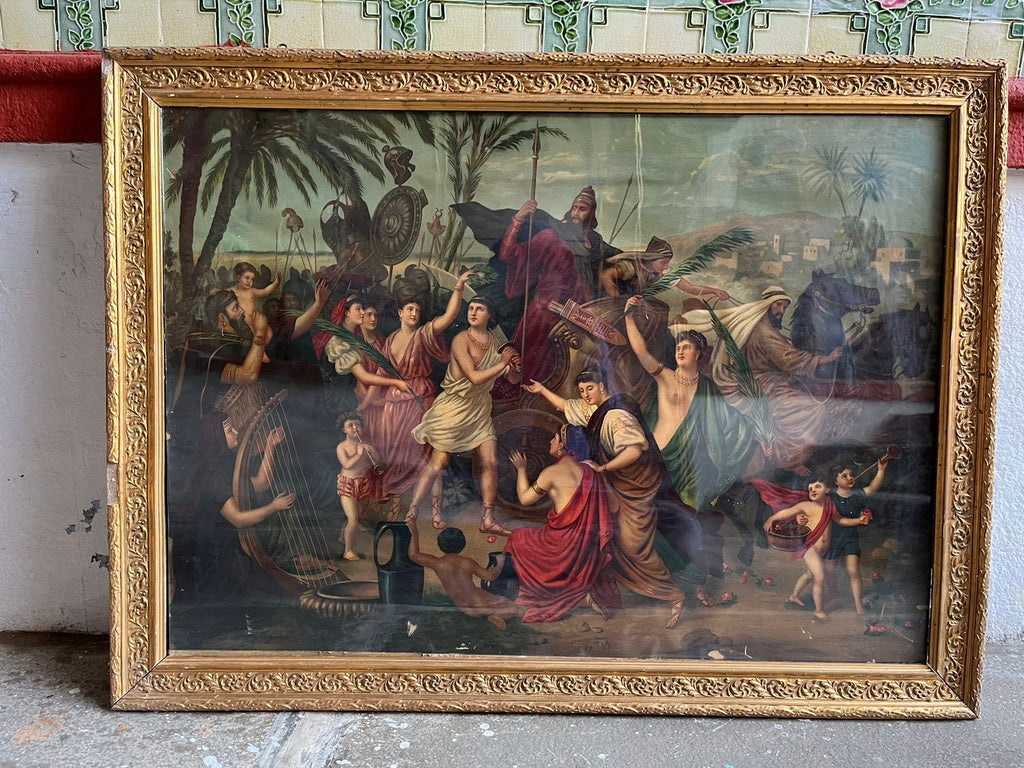 Antique Very Rare Lithograph Made In Germany