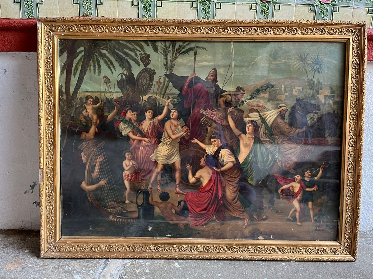 Antique Very Rare Lithograph Made In Germany