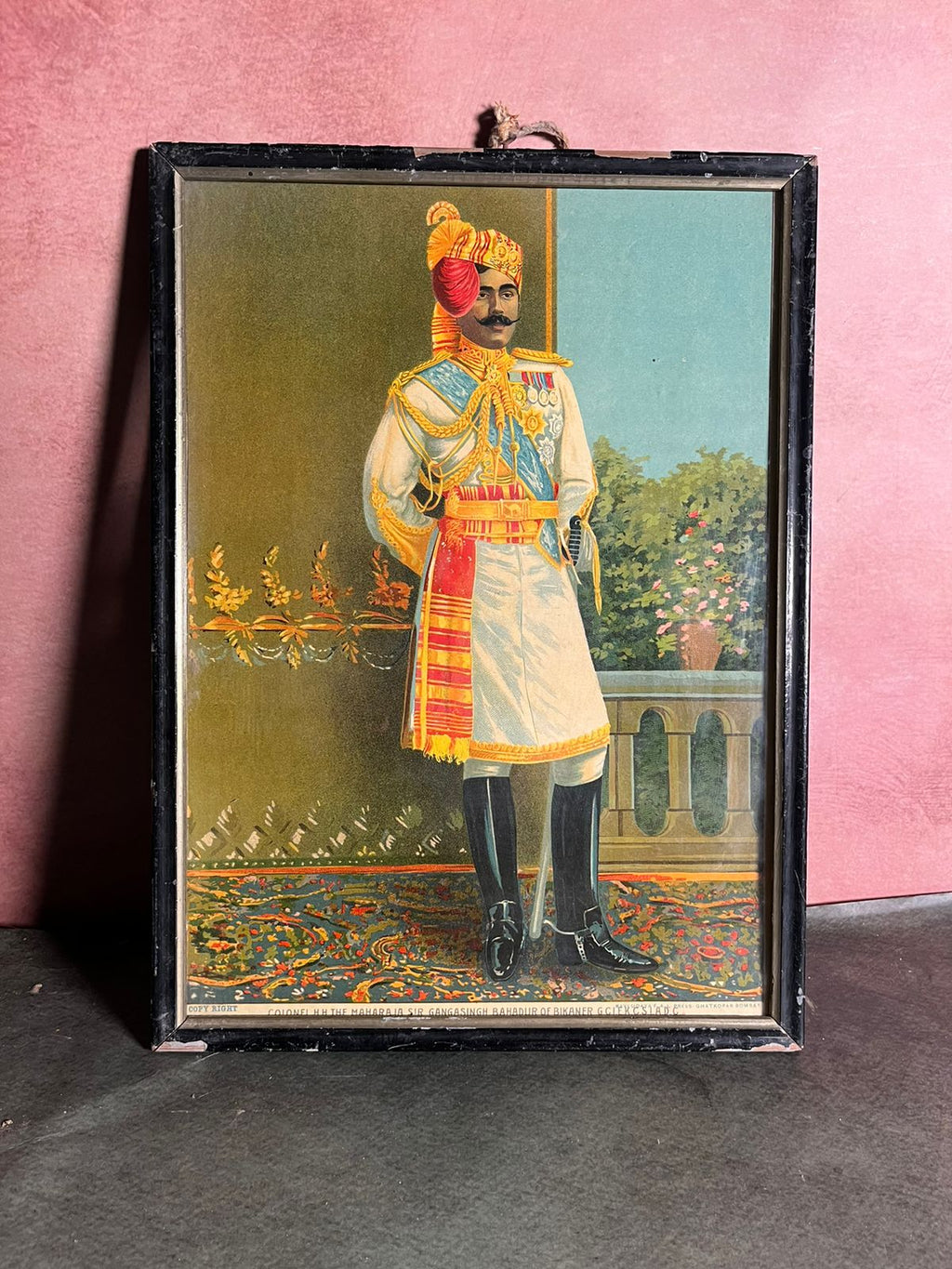 Vintage Ravi Varma Ganga Singh G Oilograph Oleograph