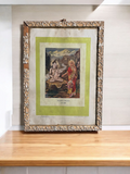 Original Vintage Oleograph – Shanker Parvati With Baby Ganesha (Phoenix P. Works, Ahmedabad)