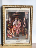 Original Vintage Oleograph – Shree Ram Panchayat (Kanhya Lal Lachhu Mal, Delhi)
