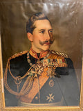 Antique German Emperor (Kaiser) Portrait Oleograph – 120+ Years Old