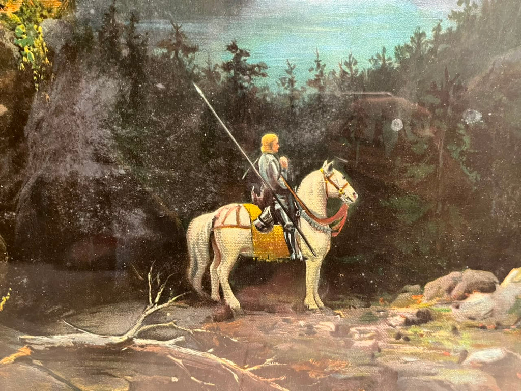 Antique European Castle Landscape Chromolithograph (Circa 1910–1920)
