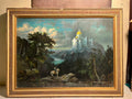 Antique European Castle Landscape Chromolithograph (Circa 1910–1920)