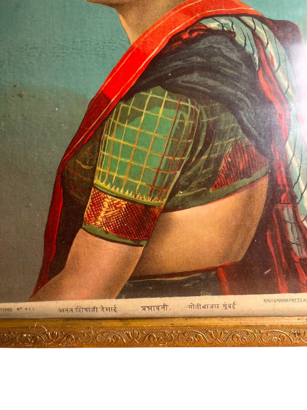 Prabhavati – Rare Original Ravi Varma Press Oleograph