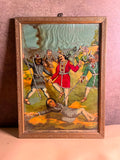 Rare Antique Ravi Varma Press Oleograph – Abhimanyu Vadh (Mahabharata)