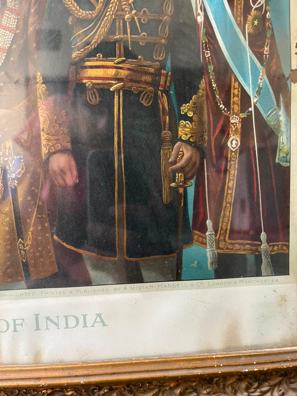 Vintage the ruling princess of India 40 kings beautiful very rare lithograph
