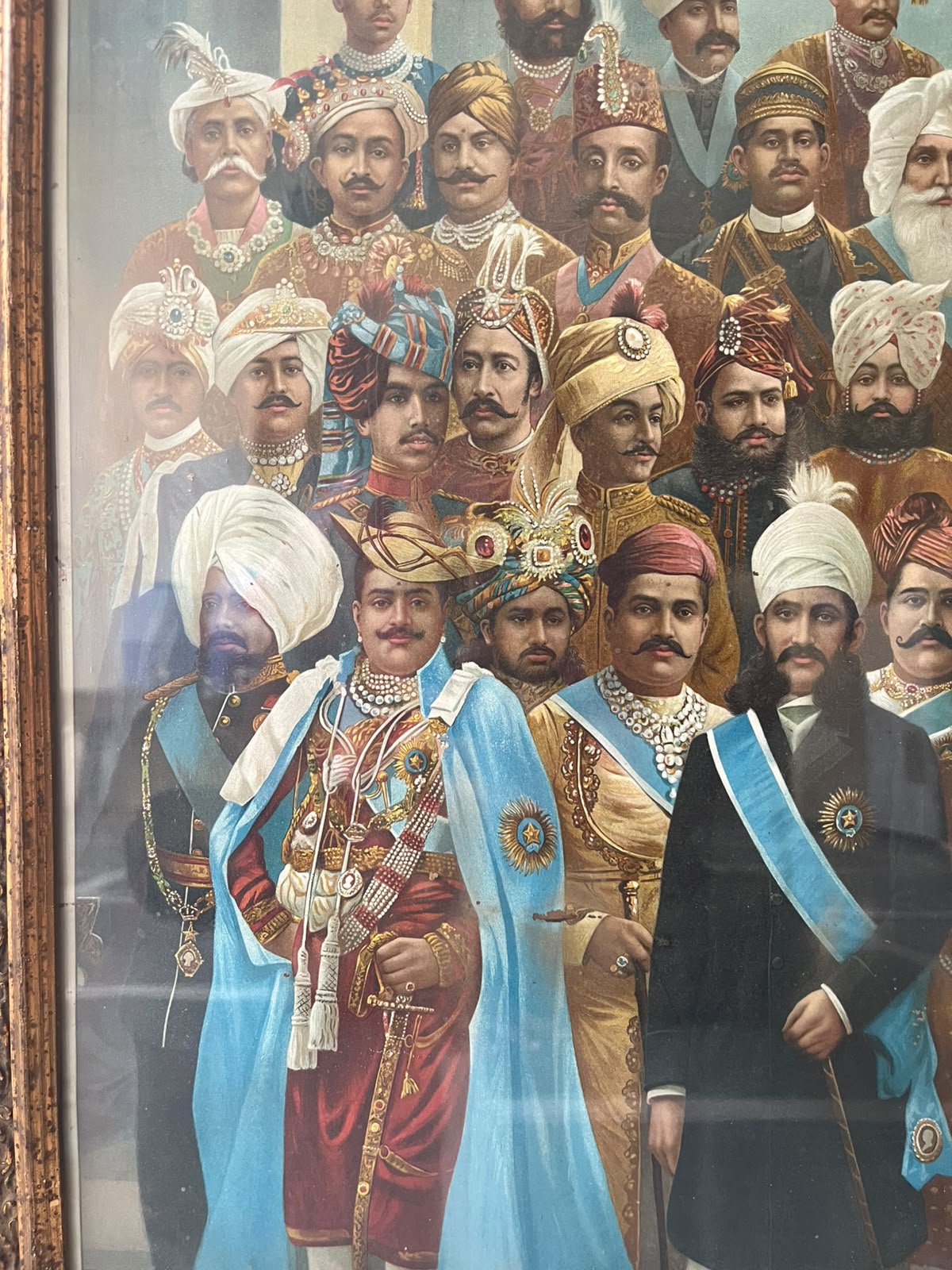 Vintage the ruling princess of India 40 kings beautiful very rare lithograph