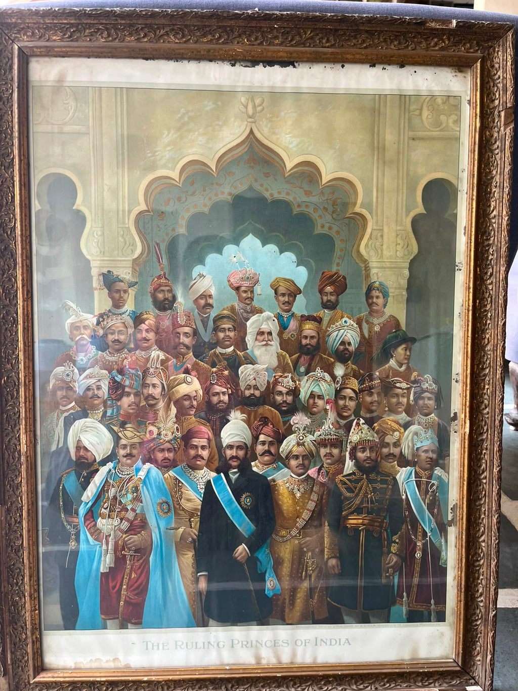 Vintage the ruling princess of India 40 kings beautiful very rare lithograph