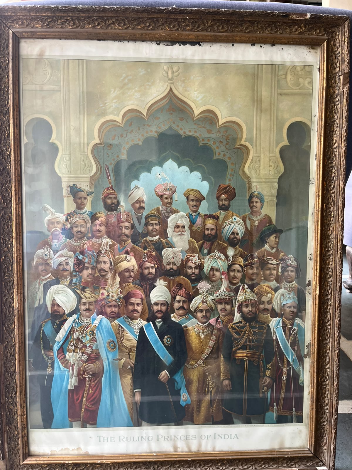 Vintage the ruling princess of India 40 kings beautiful very rare lithograph