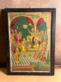 Rare Antique Ram Raj Tilak Chromolithograph – Hem Chander Bhargava | Registered No. 27