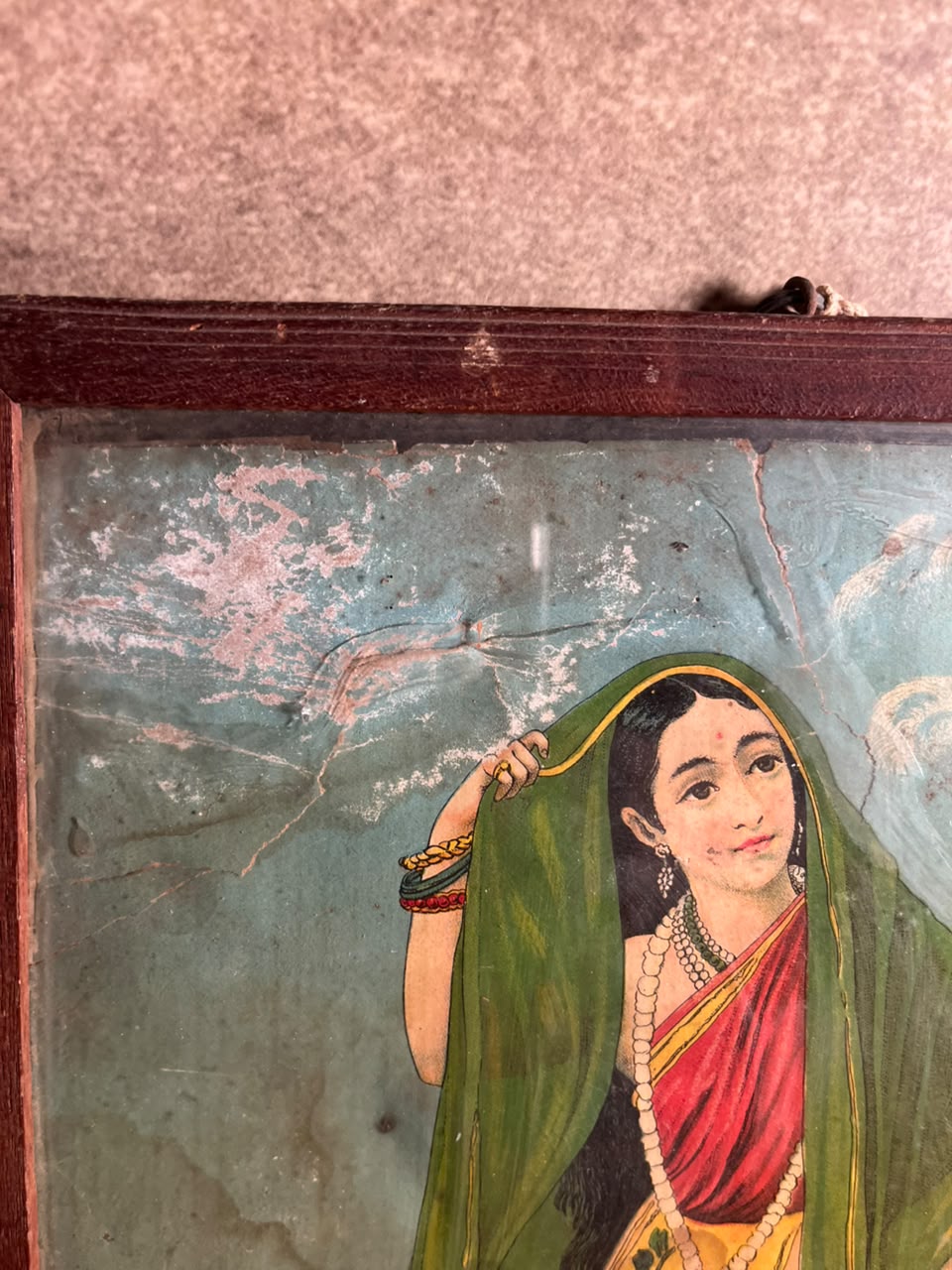 Rare Antique “Rambha” Oleograph – Raja Ravi Varma | Ravi Varma Press, Karla-Lonavla | Registered No. 529