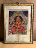 Vintage Ganpati Devotional Print – Jaidyalmal Ram Gopal, Delhi | Historic Indian Religious Art