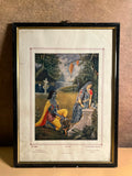 Vintage Bangshi-Anjali Radha Krishna Print – Art Framing Co., Calcutta | 10 × 14 Inches