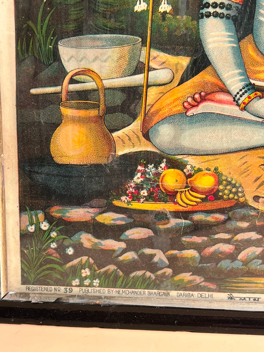 Vintage Lord Shiva in the Himalayas – Framed Devotional Art Print