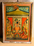 Vintage German Lithograph of Shrinathji – Traditional Indian Devotional Art