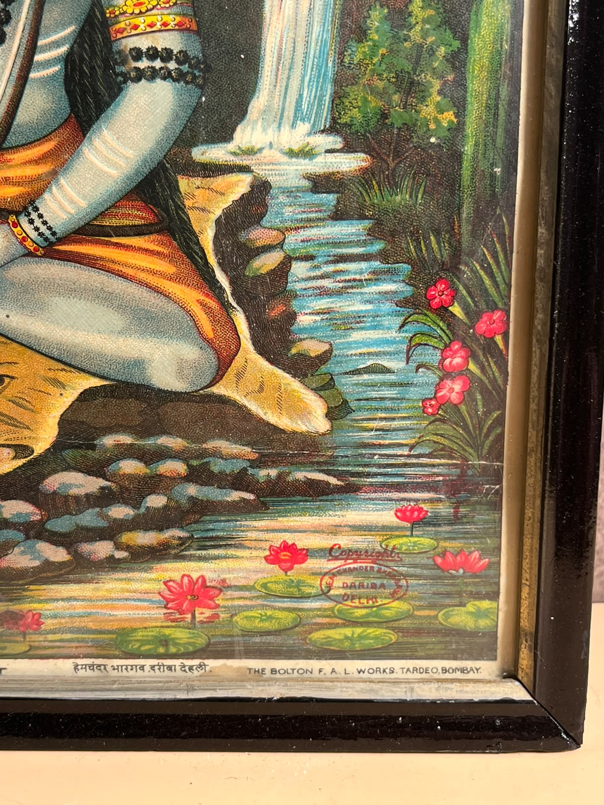 Vintage Lord Shiva in the Himalayas – Framed Devotional Art Print