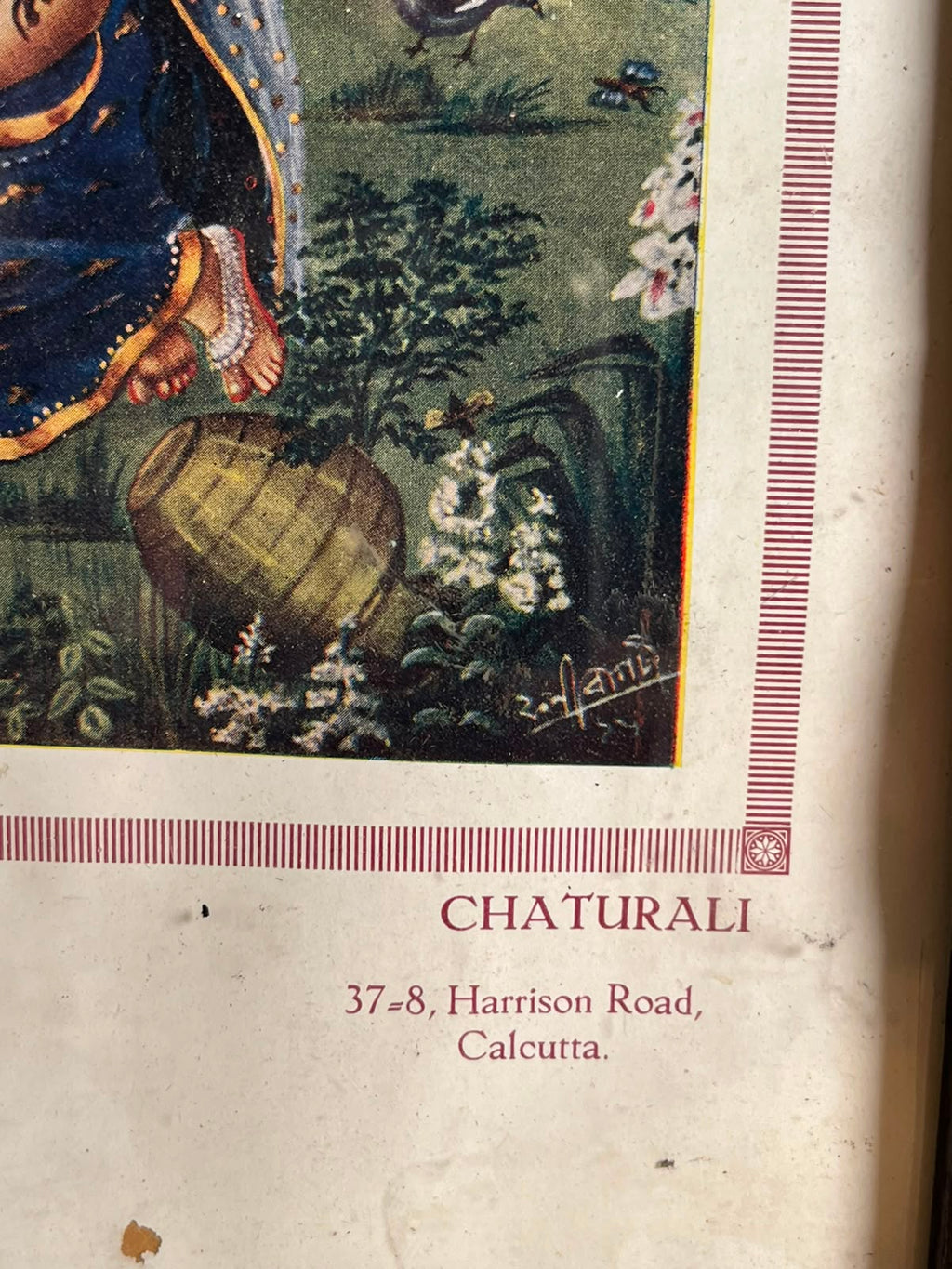 Vintage Chaturali – Radha Krishna Devotional Art Print | Calcutta