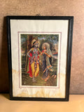 Rare Vintage “Milan” Radha Krishna Colour Print – Art Framing Co., Gaya Art Press, Calcutta | 10 × 14 Inches