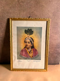 Vintage “Lord Krisna” Devotional Portrait Print – S. S. Brij Basi & Sons, Karachi | 10 × 14 Inches